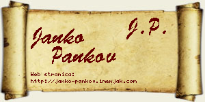 Janko Pankov vizit kartica